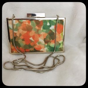 Sondra Roberts Metal Floral Crossbody/Clutch Bag